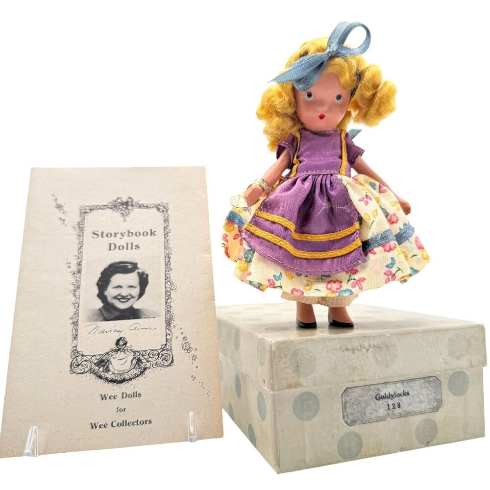 Nancy Ann Storybook Doll Goldilocks 128 Vintage 1940s Wee Dolls With Original Bo